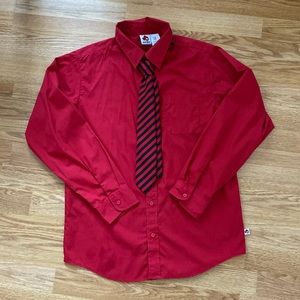 5 for $20! Long Sleeve Button Down Shirt with Tie